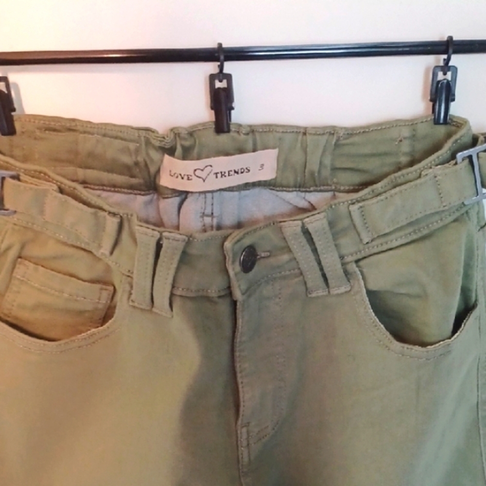 love trends Olive Green Wide-Leg Jeans, 3 - Picture 3 of 9